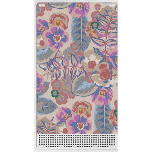 Warm Taupe Floral Xbox Series S Console Skin