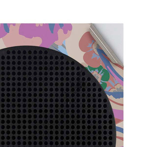 Warm Taupe Floral Xbox Series S Console Skin