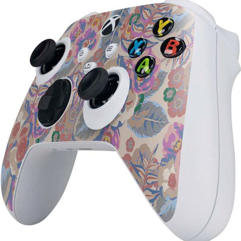 Warm Taupe Floral Xbox Series S Controller Skin