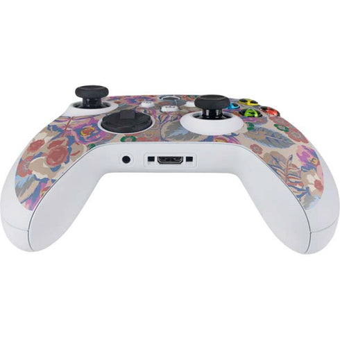 Warm Taupe Floral Xbox Series S Controller Skin