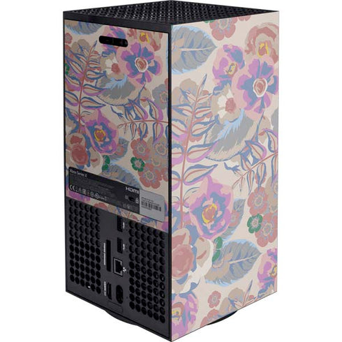 Warm Taupe Floral Xbox Series X Console Skin