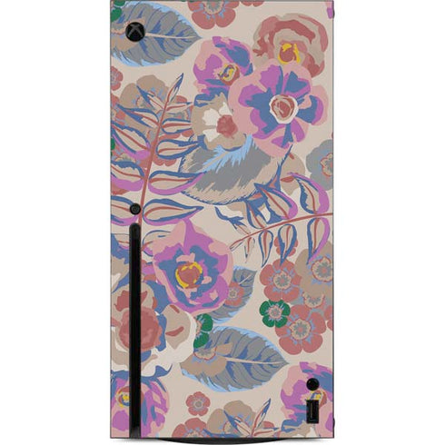 Warm Taupe Floral Xbox Series X Console Skin