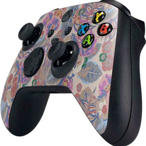 Warm Taupe Floral Xbox Series X Controller Skin