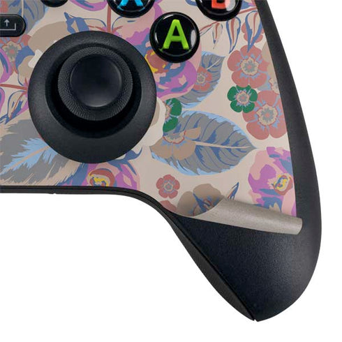Warm Taupe Floral Xbox Series X Controller Skin
