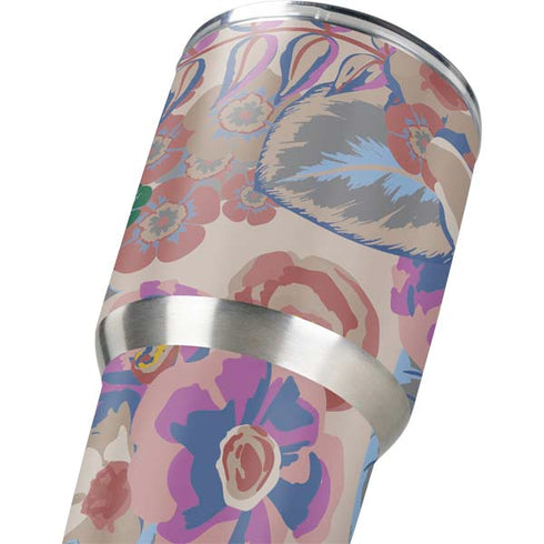 Warm Taupe Floral Yeti 30oz Rambler Tumbler Skin