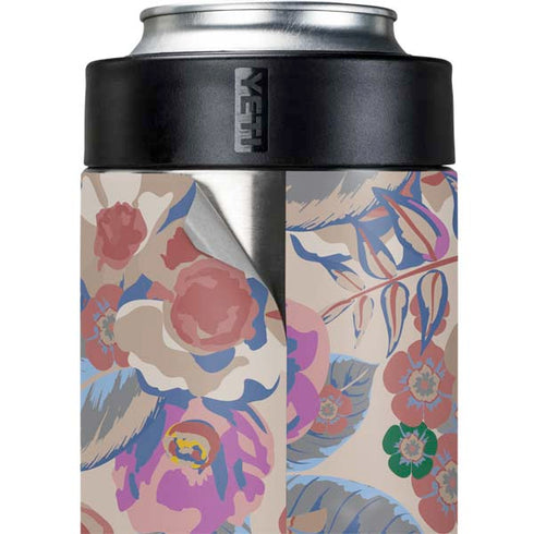 Warm Taupe Floral Yeti Colster Can Insulator Skin