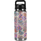 Warm Taupe Floral YETI Rambler 26oz Bottle Skin