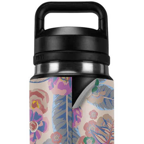 Warm Taupe Floral YETI Rambler 26oz Bottle Skin