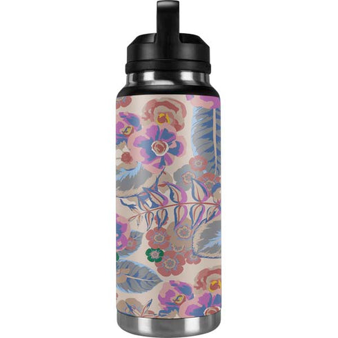 Warm Taupe Floral YETI Rambler 36oz Bottle Skin