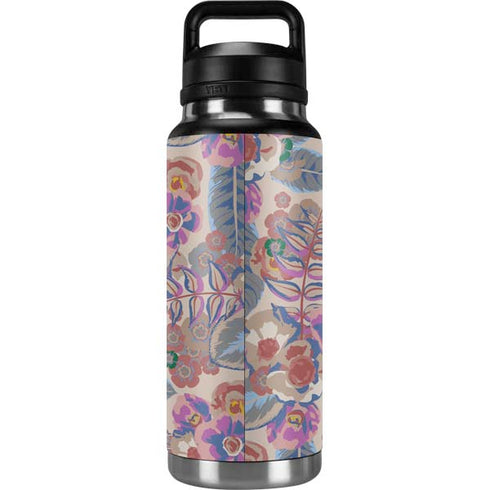 Warm Taupe Floral YETI Rambler 36oz Bottle Skin