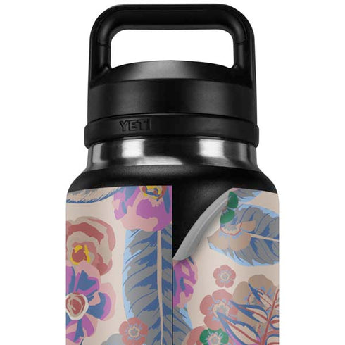 Warm Taupe Floral YETI Rambler 36oz Bottle Skin
