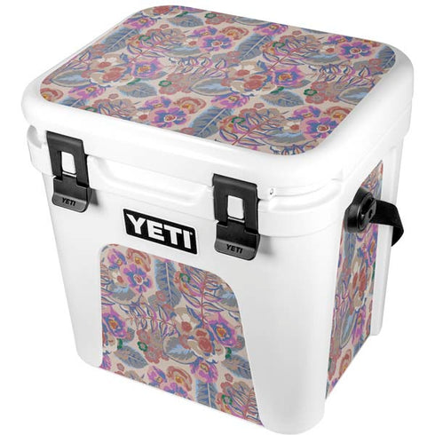 Warm Taupe Floral YETI Roadie 24 Hard Cooler Skin