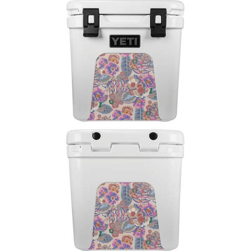 Warm Taupe Floral YETI Roadie 24 Hard Cooler Skin