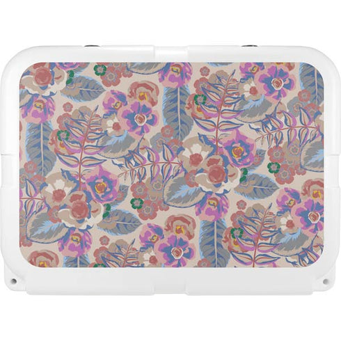 Warm Taupe Floral YETI Tundra 35 Hard Cooler Skin