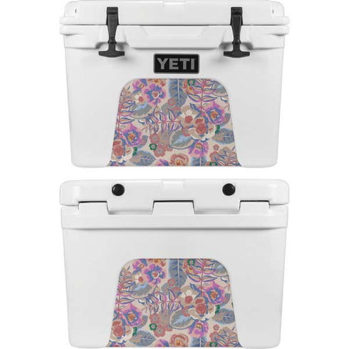 Warm Taupe Floral YETI Tundra 35 Hard Cooler Skin