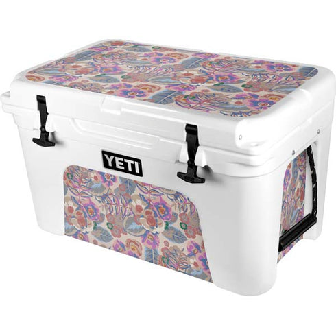 Warm Taupe Floral YETI Tundra 45 Hard Cooler Skin
