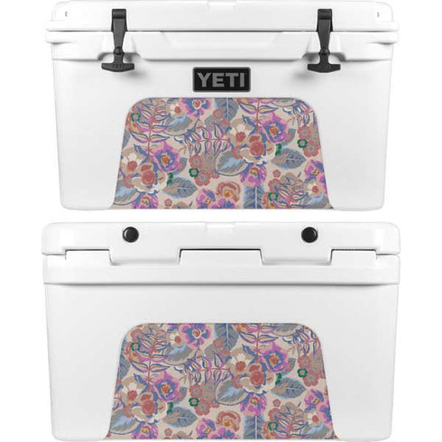 Warm Taupe Floral YETI Tundra 45 Hard Cooler Skin