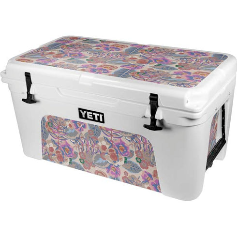 Warm Taupe Floral YETI Tundra 65 Hard Cooler Skin