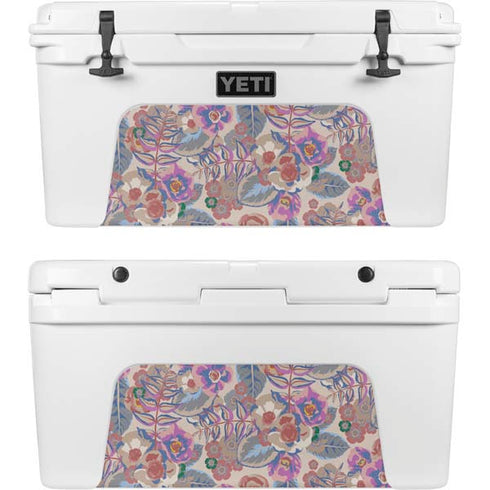 Warm Taupe Floral YETI Tundra 75 Hard Cooler Skin