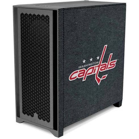 NHL Washington Capitals Black Background Corsair 4000D Tempered Glass Mid-Tower ATX Case Skin