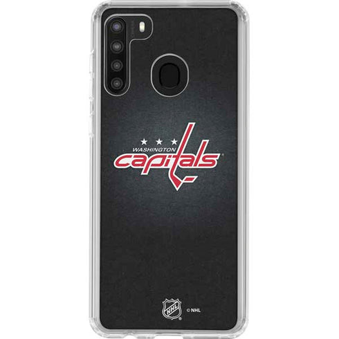 NHL Washington Capitals Black Background Galaxy A21 Clear Case