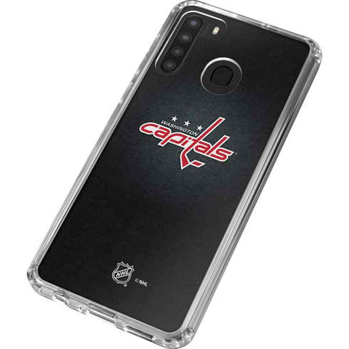 NHL Washington Capitals Black Background Galaxy A21 Clear Case