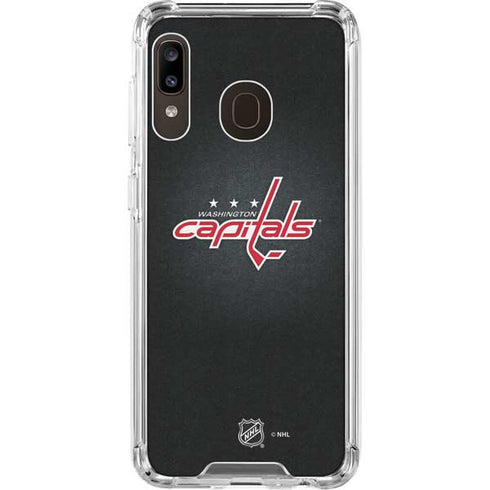 NHL Washington Capitals Black Background Galaxy A30 Clear Case
