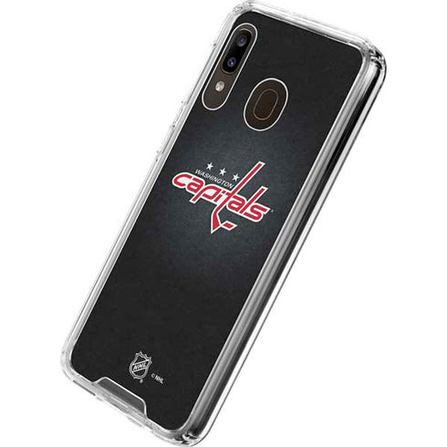 NHL Washington Capitals Black Background Galaxy A30 Clear Case