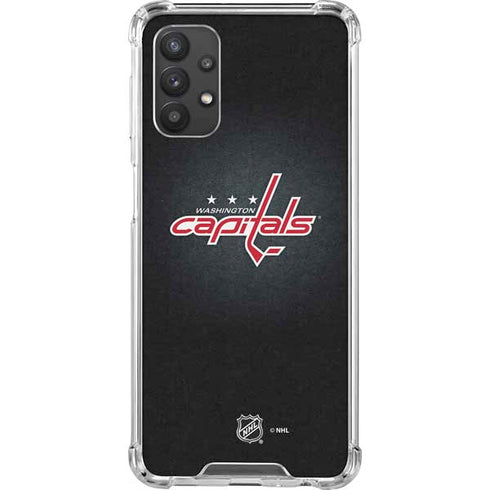 NHL Washington Capitals Black Background Galaxy A32 5G Clear Case