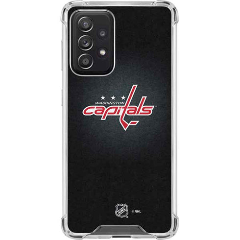 NHL Washington Capitals Black Background Galaxy A52 5G Clear Case