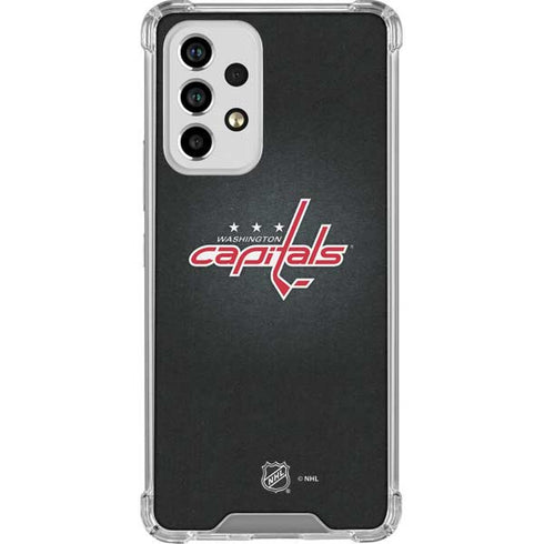 NHL Washington Capitals Black Background Galaxy A53 5G Clear Case