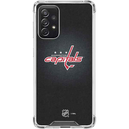 NHL Washington Capitals Black Background Galaxy A72 5G Clear Case