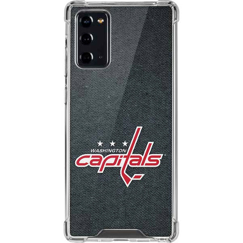 NHL Washington Capitals Black Background Galaxy Note20 5G Clear Case