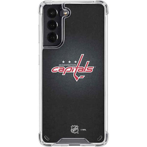 NHL Washington Capitals Black Background Galaxy S21 5G Clear Case