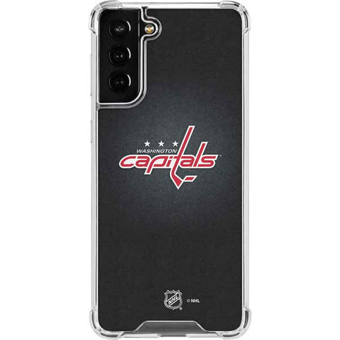 NHL Washington Capitals Black Background Galaxy S21 FE Clear Case