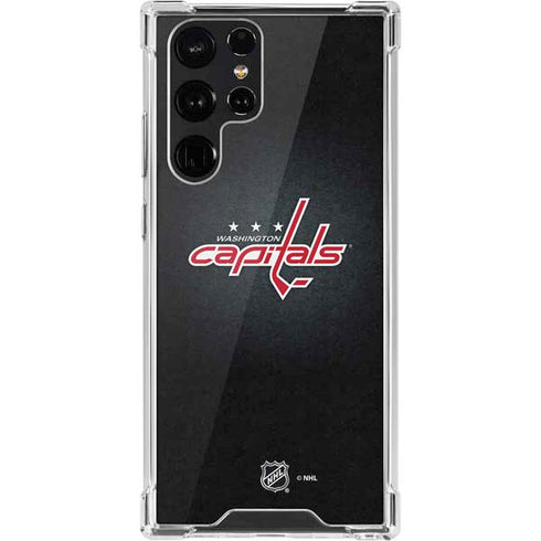 NHL Washington Capitals Black Background Galaxy S22 Ultra Clear Case