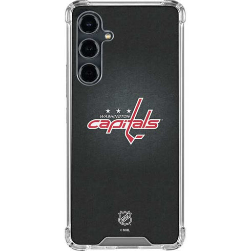 NHL Washington Capitals Black Background Galaxy S23 FE Clear Case