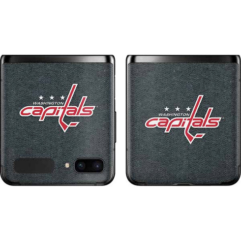 NHL Washington Capitals Black Background Galaxy Z Flip Skin