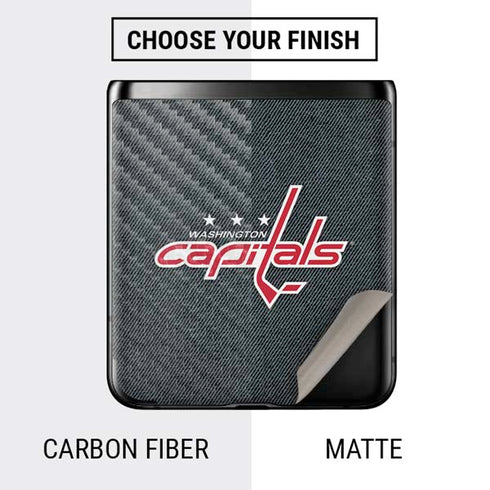 NHL Washington Capitals Black Background Galaxy Z Flip Skin