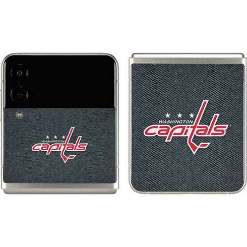 NHL Washington Capitals Black Background Galaxy Z Flip3 5G Skin