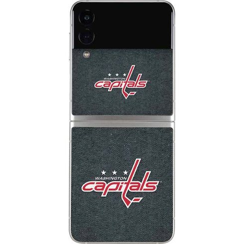 NHL Washington Capitals Black Background Galaxy Z Flip3 5G Skin