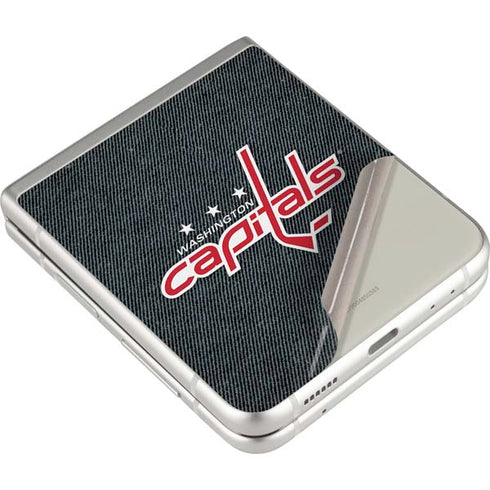 NHL Washington Capitals Black Background Galaxy Z Flip3 5G Skin