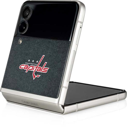 NHL Washington Capitals Black Background Galaxy Z Flip3 5G Skin