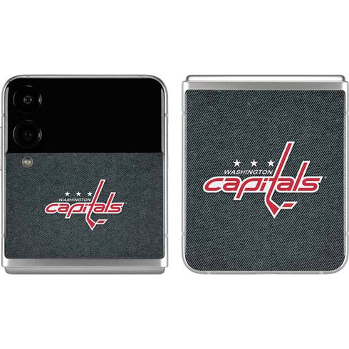 NHL Washington Capitals Black Background Galaxy Z Flip4 5G Skin