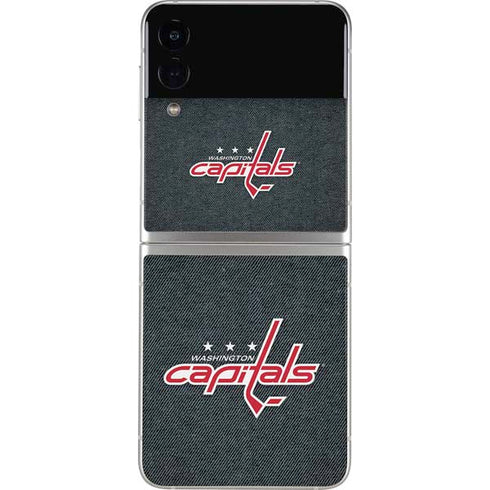 NHL Washington Capitals Black Background Galaxy Z Flip4 5G Skin