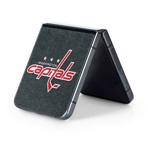 NHL Washington Capitals Black Background Galaxy Z Flip5 5G Skin