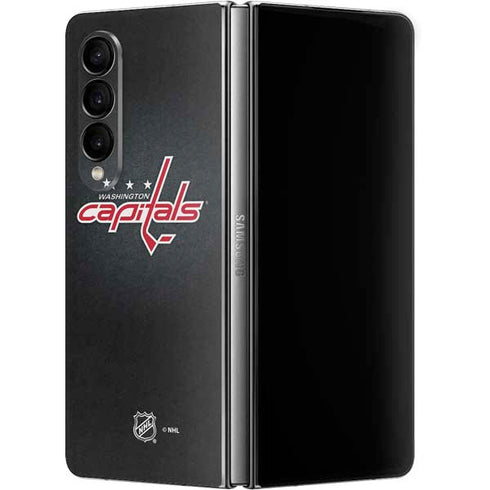 NHL Washington Capitals Black Background Galaxy Z Fold4 5G Skin