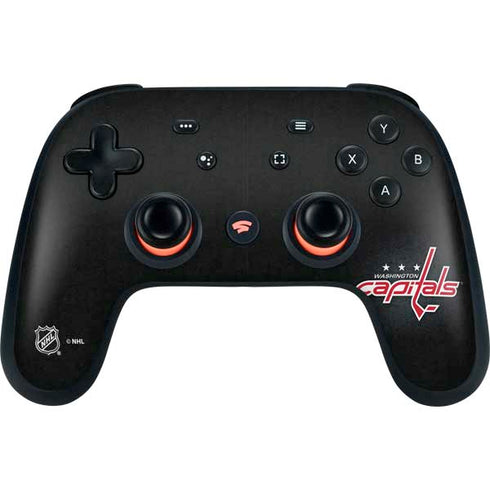 NHL Washington Capitals Black Background Google Stadia Controller Skin