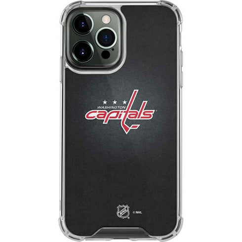 NHL Washington Capitals Black Background iPhone 14 Pro Max Clear Case