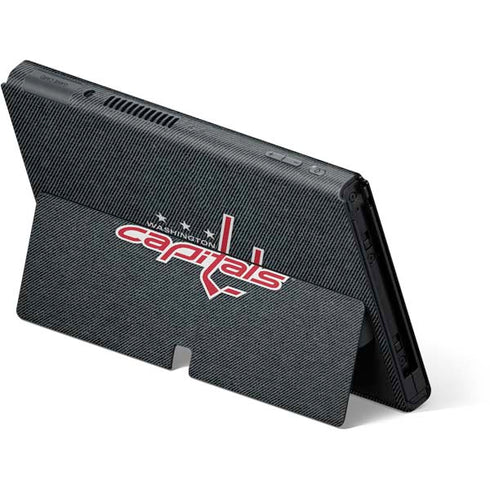 NHL Washington Capitals Black Background Nintendo Switch OLED (2021) Skin